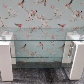 Glass TV stand